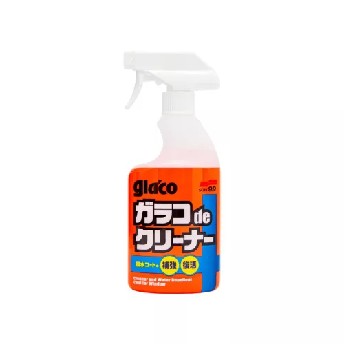 SOFT99 Glaco De Cleaner 500 ml – üvegtisztító és vízlepergető booster