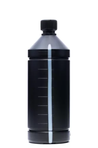 Jelzőcsíkos HDPE flakon garanciazáras kupakkal - 1000 ml